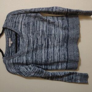 Sold - Marled Blue Zippered Sweater M